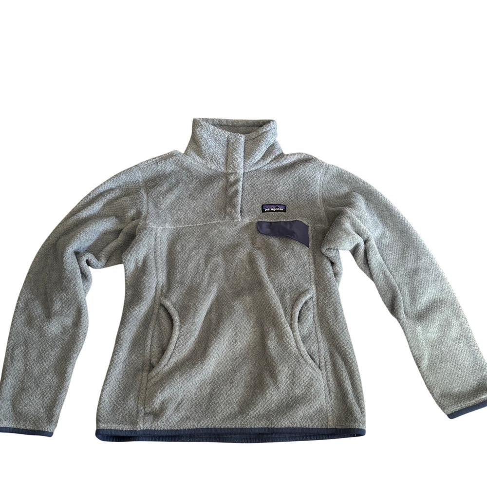 Patagonia Re-Tool Pullover Fleece‎ Womens Small Gray Polartec Pro Gorpcore